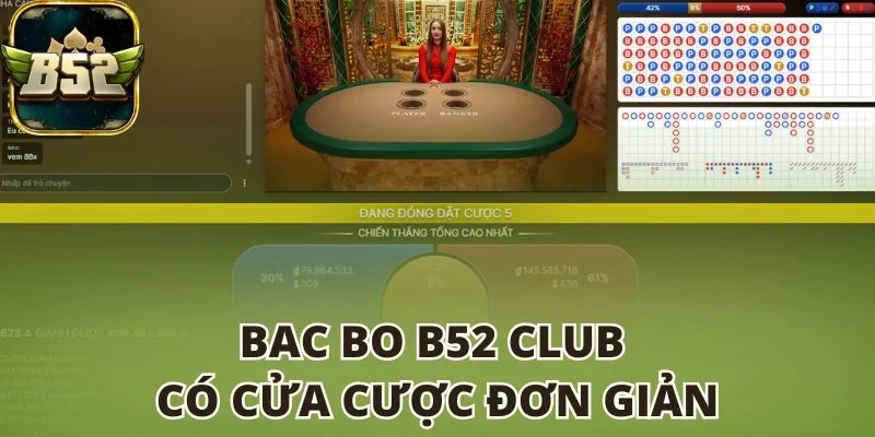 Bac Bo B52 club có cửa cược đơn giản